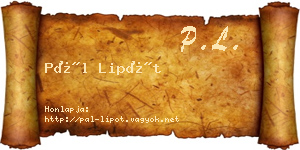 Pál Lipót névjegykártya